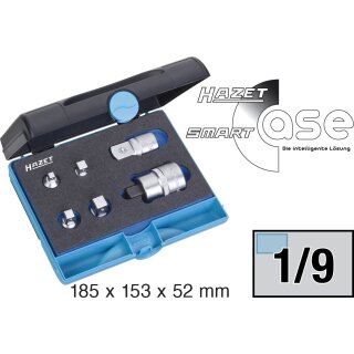 HAZET Adapter-Satz 958N/6 | Vierkant6,3 mm (1/4 Zoll), Vierkant10 mm (3/8 Zoll), Vierkant12,5 mm (1/2 Zoll), Vierkant20 mm (3/4 Zoll) | Vierkant 6,3 mm (1/4 Zoll), Vierkant 10 mm (3/8 Zoll), Vierkant 12,5 mm (1/2 Zoll), Vierkant 20 mm (3/4 Zoll) | Anzahl