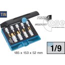 HAZET Schraubendreher-Steckschlüsseleinsatz Satz 986/9 | Vierkant12,5 mm (1/2 Zoll) | Innen-Sechskant Profil | Anzahl Werkzeuge: 9 | 5  19