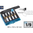 HAZET Schraubendreher-Steckschlüsseleinsatz Satz 986/9N | Vierkant12,5 mm (1/2 Zoll) | Innen-Sechskant Profil | Anzahl Werkzeuge: 9 | 5  17