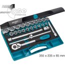 HAZET Steckschlüssel-Satz 900 | Vierkant12,5 mm (1/2 Zoll) | Außen-Sechskant-Tractionsprofil | Anzahl Werkzeuge: 25
