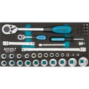 HAZET Steckschlüssel-Satz 953SPC | Vierkant12,5 mm (1/2 Zoll) | Anzahl Werkzeuge: 47