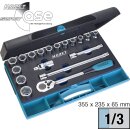 HAZET Steckschlüssel-Satz 932/18 | Vierkant12,5 mm (1/2 Zoll) | Außen-Sechskant-Tractionsprofil | Anzahl Werkzeuge: 18