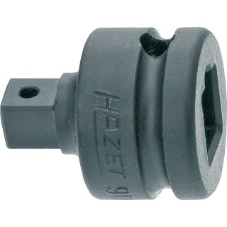 HAZET Reduzierstück 9007S | Vierkant12,5 mm (1/2 Zoll) | Vierkant 10 mm (3/8 Zoll)