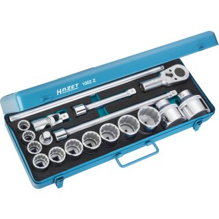 HAZET Steckschlüssel-Satz 1002Z | Vierkant20 mm (3/4 Zoll) | Anzahl Werkzeuge: 18