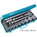 HAZET Steckschlüssel-Satz 1002 | Vierkant20 mm (3/4 Zoll) | Anzahl Werkzeuge: 18
