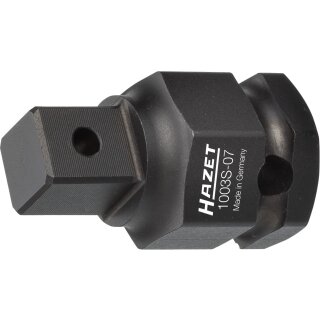 HAZET Schlag-, Maschinenschrauber Adapter 1003S-07 | Außen-Sechskant 24 mm | Vierkant 12,5 mm (1/2 Zoll)