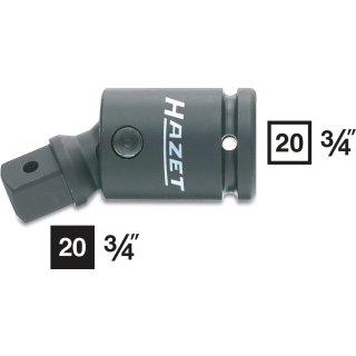 HAZET Schlag-, Maschinenschrauber Gelenkstück 1006S | Vierkant20 mm (3/4 Zoll) | Vierkant 20 mm (3/4 Zoll)