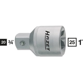 HAZET Reduzierstück 1158-2 | Vierkant25 mm (1 Zoll) | Vierkant 20 mm (3/4 Zoll)