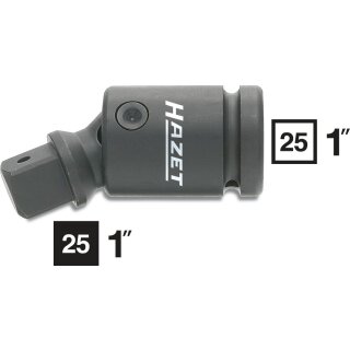 HAZET Schlag-, Maschinenschrauber Gelenkstück 1106S | Vierkant25 mm (1 Zoll) | Vierkant 25 mm (1 Zoll)