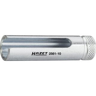 HAZET Turbolader Steckschlüssel-Einsatz (Doppel-6kt.) 2561-10 | Vierkant6,3 mm (1/4 Zoll) | Außen-Doppel-Sechskant Profil | 10