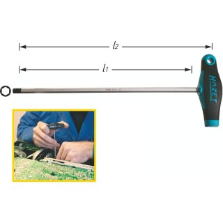 HAZET Schraubendreher mit T-Griff 828-2.5 | Innen-Sechskant Profil | 2.5