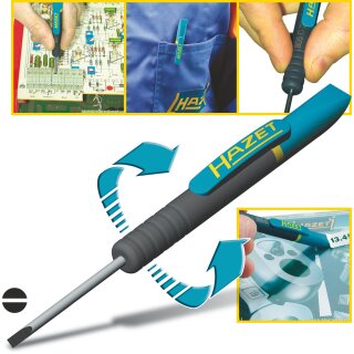 HAZET Clip-Schraubendreher 805C-25 | Schlitz Profil | 130 mm