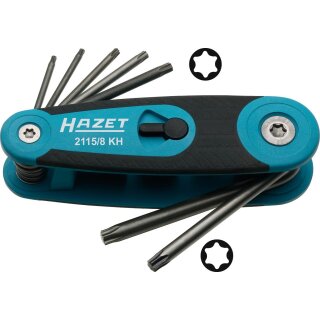 HAZET Winkelschraubendreher-Satz 2115/8KH | Innen TORX® Profil | Anzahl Werkzeuge: 8
