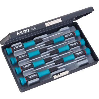 HAZET Elektronik-Schraubendreher Satz 808/7 | Innen TORX® Profil | Anzahl Werkzeuge: 7