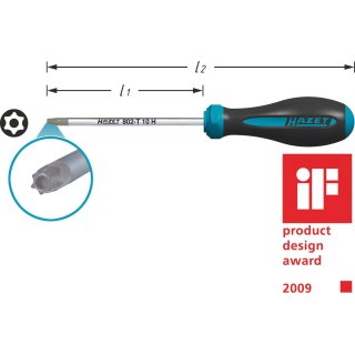 HAZET Schraubendreher HEXAnamic® 802-T45H | Tamper Resistant TORX® Profil | 259 mm