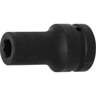 BGS technic Kraft-Steckschlüssel-Einsatz Sechskant, tief | Antrieb Innenvierkant 25 mm (1") | SW 17 mm