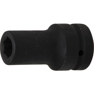 BGS technic Kraft-Steckschlüssel-Einsatz Sechskant, tief | Antrieb Innenvierkant 25 mm (1") | SW 19 mm