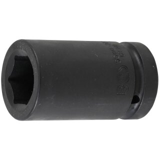 BGS technic Kraft-Steckschlüssel-Einsatz Sechskant, tief | Antrieb Innenvierkant 25 mm (1") | SW 30 mm