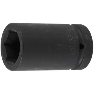 BGS technic Kraft-Steckschlüssel-Einsatz Sechskant, tief | Antrieb Innenvierkant 25 mm (1") | SW 33 mm
