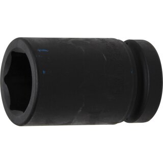 BGS technic Kraft-Steckschlüssel-Einsatz Sechskant, tief | Antrieb Innenvierkant 25 mm (1") | SW 36 mm