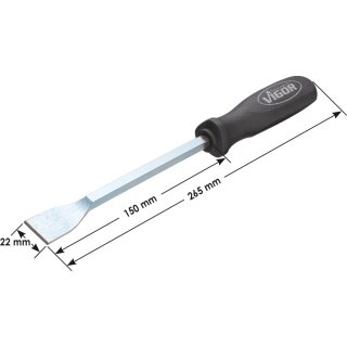 Vigor FLACHSCHABER MIT HEFT, 22 MM X 150 MM