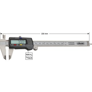 Vigor DIGITAL-MESSCHIEBER, 150MM