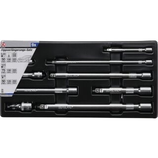 Kraftmann Kippverlängerungs-Satz | 6,3 mm (1/4") / 10 mm (3/8") / 12,5 mm (1/2") | 9-tlg.