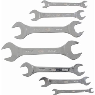BGS technic Doppel-Maulschlüssel-Satz | extra flach | SW 6 - 23 mm | 7-tlg.