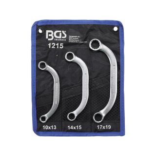 BGS technic Starter- und Blockschlüssel-Satz | SW 10x13 - 17x19 mm | 3-tlg.