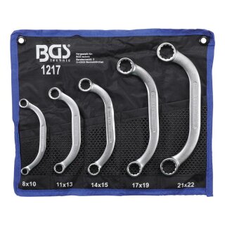 BGS technic Starter- und Blockschlüssel-Satz | 8x10 - 21x22 mm | 5-tlg.