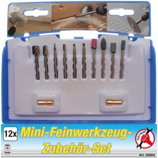 Kraftmann Mini-Feinwerkzeug-Zubehör-Satz | 12-tlg.
