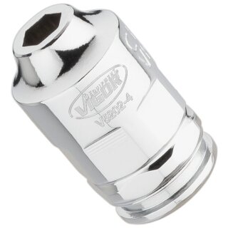 VIGOR Steckschlüssel-Einsatz, superflach V5202-4 | Vierkant6,3 mm (1/4 Zoll) | Außen-Sechskant Profil | 4