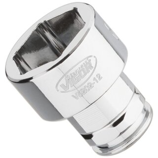 VIGOR Steckschlüssel-Einsatz, superflach V5202-12 | Vierkant6,3 mm (1/4 Zoll) | Außen-Sechskant Profil | 12