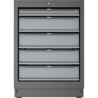 VIGOR Schubladen-Unterschrank, 5 Schubladen?-?676 mm V6000-031 | Gesamtlänge: 676 mm