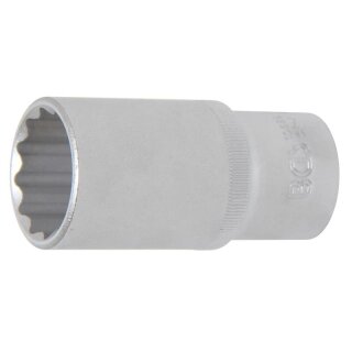 BGS technic Steckschlüssel-Einsatz Zwölfkant, tief | Antrieb Innenvierkant 12,5 mm (1/2") | SW 28 mm