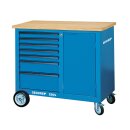 Gedore Rollwerkbank mit 7 Schubladen und Schraubstock
