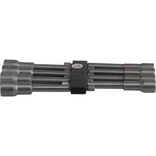 BGS technic Steckschlüssel-Einsatz-Satz Sechskant, extra lang | Antrieb Außensechskant 6,3 mm (1/4") | für Bohrmaschinen | SW 6 - 13 mm | 8-tlg.