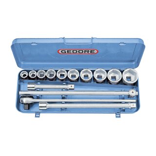 Gedore Steckschlüssel-Satz 3/4" 14-tlg 6-kant 22-50 mm