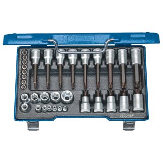 Gedore Schraubendreher-Satz 1/2"+1/4" 34-tlg TORX