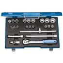 Gedore Steckschlüssel-Satz 1/2" 23-tlg 6-kant...