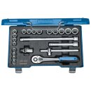 Gedore Steckschlüssel-Satz 3/8" 22-tlg 6-kant...