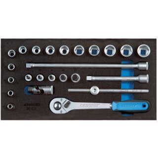 Gedore Steckschlüssel-Satz 3/8“ In 1/3 Check-Tool-Modul