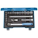 Gedore Steckschlüssel-Satz 1/2" 19-tlg 6-kant...