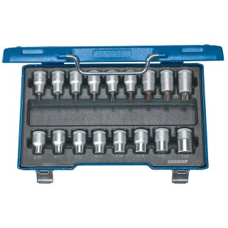 Gedore Schraubendreher-Satz 1/2" 17-tlg Innen+Außen-TORX