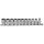 BGS technic Steckschlüssel-Einsatz-Satz, Sechskant | Antrieb Innenvierkant 12,5 mm (1/2") | SW 10 - 21 mm | 11-tlg.