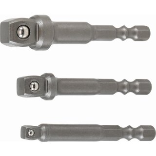 BGS technic Bohrmaschinen-Kippadapter-Satz | Antrieb Außensechskant 6,3 mm (1/4") | 3-tlg.