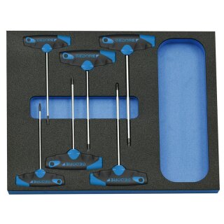 Gedore Schraubendreher-Satz in Check-Tool-Modul, 6-tlg