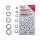 BGS technic Dichtring-Sortiment | Metall | mit Gummi-Dichtwulst | 150-tlg.