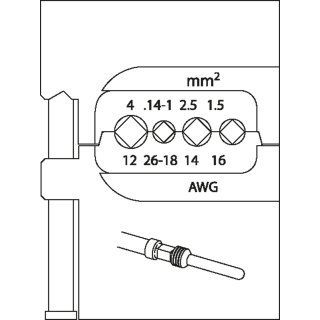 Gedore Modul-Einsatz für schwere Steckverbinder 1,5-4mm