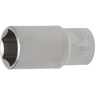 BGS technic Steckschlüssel-Einsatz Sechskant, tief | Antrieb Innenvierkant 12,5 mm (1/2") | SW 28 mm